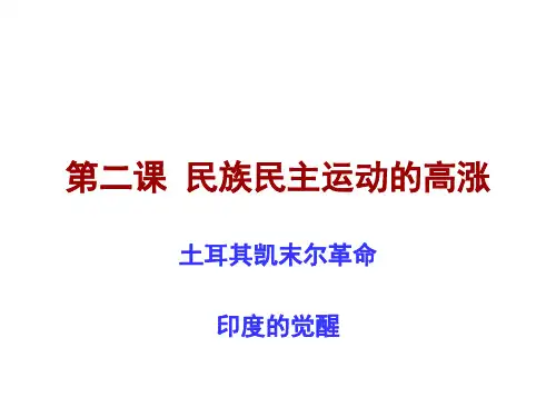 新人教2014年第二课土耳其凯末尔革命和印度的觉醒
