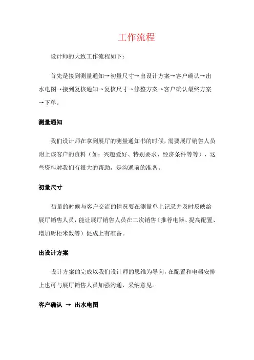 橱柜设计师工作流程