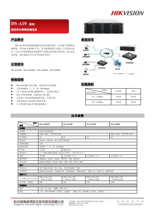海康_ds-a1016资料