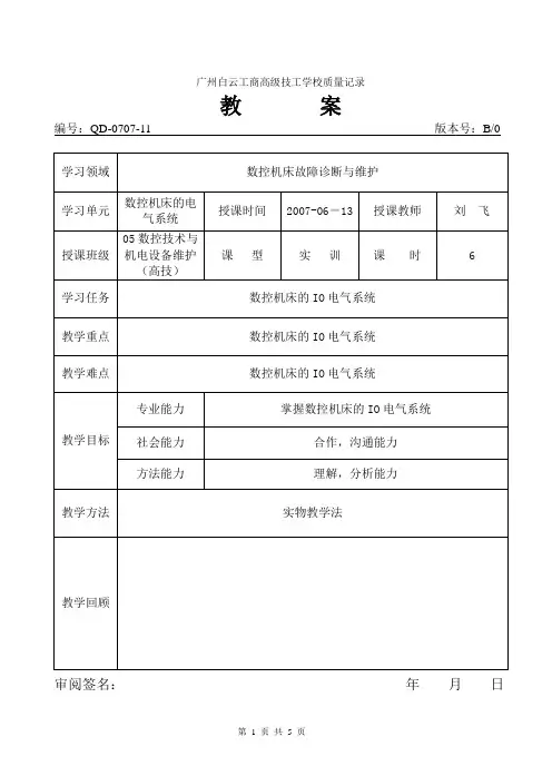 S008数控机床的IO电气系统