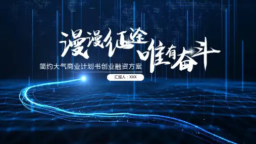 简约大气商业计划书创业融资方案PPT模板