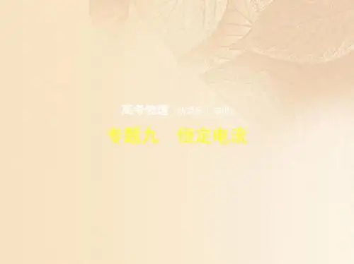 高考物理总复习必考部分专题九恒定电流习题课件