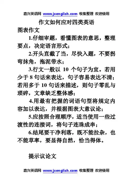 高考书面表达四类英语作文写作指导