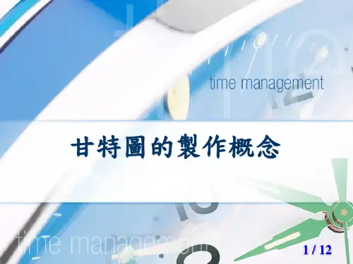 10 甘特图的制作概念