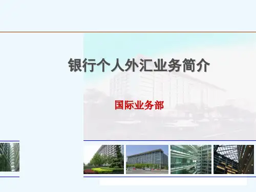 银行个人外汇业务简介