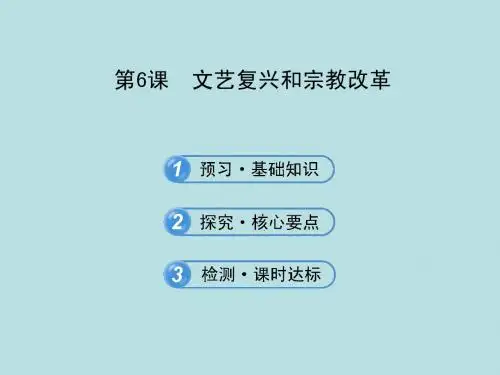 2013-2014学年高二人教版历史必修三同步课件 第6课 文艺复兴和宗教改革