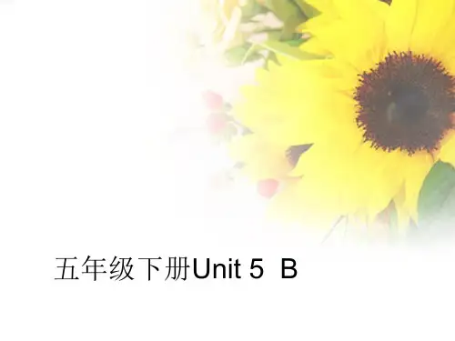 小学五年级英语下册Unit5课件