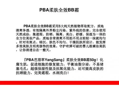 PBA柔肤全效BB霜