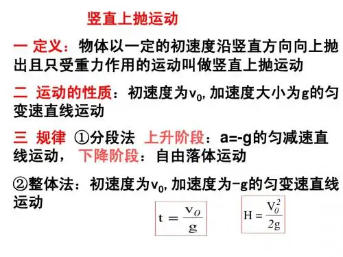 竖直上抛