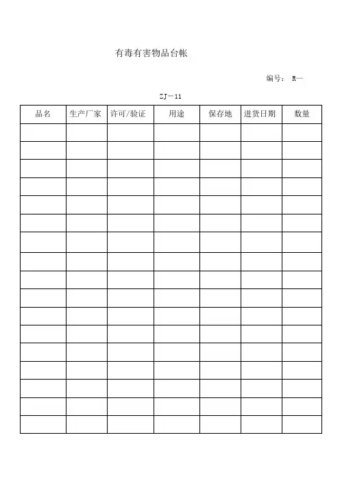 有毒有害物品台账表格.格式