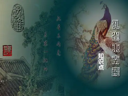 孔雀东南飞知识点