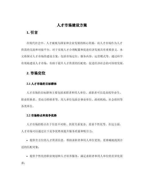 人才市场建设方案