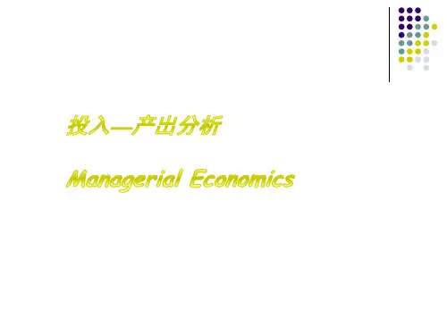 第四章 投入产出分析
