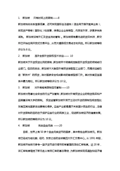 国际投融资期中考试--