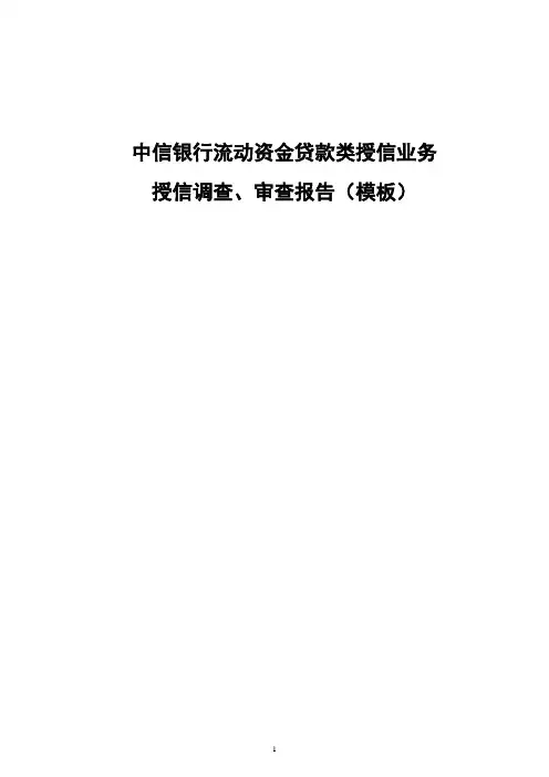 华为技术有限公司申请贷款授信报告(DOC)