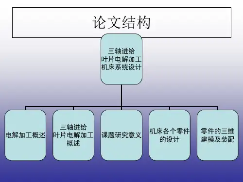 三轴进给叶片电解加工机床系统设计共24页