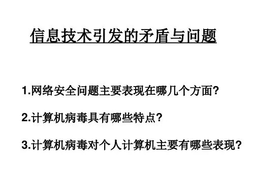 信息技术引发的矛盾与问题