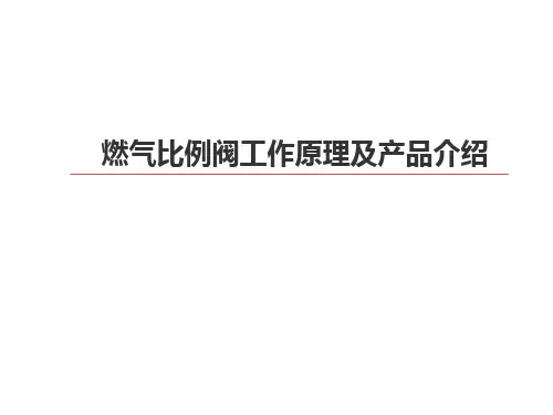 燃气热水器比例阀工作原理及产品介绍培训