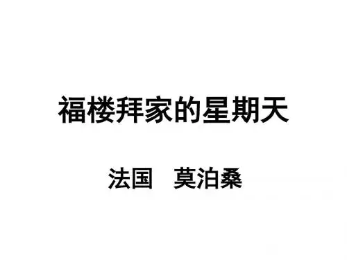 福楼拜家的星期天