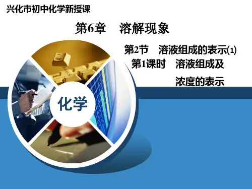 第1课时 溶液组成及浓度的表示