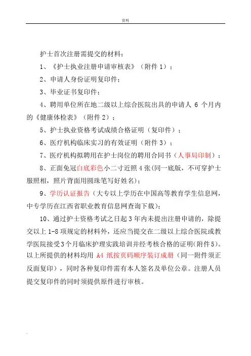 护士注册表(全套)