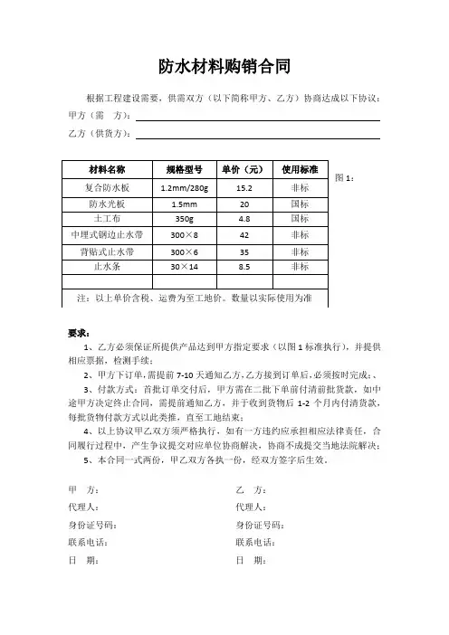 防水材料购销合同