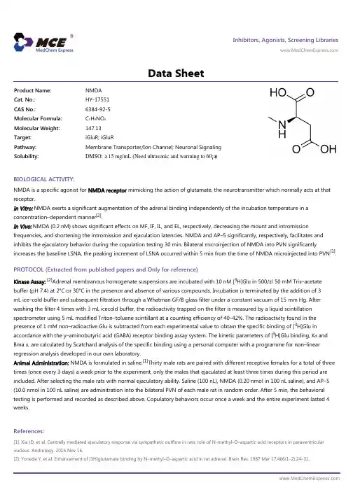 NMDA_DataSheet_MedChemExpress