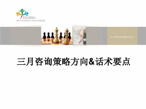 3月咨询话术要点及策略方向