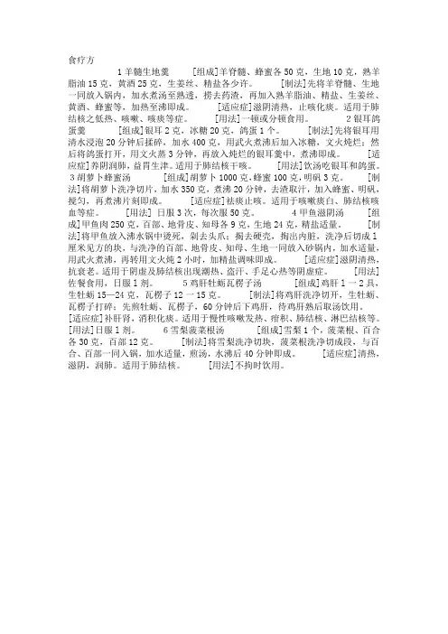 食疗方