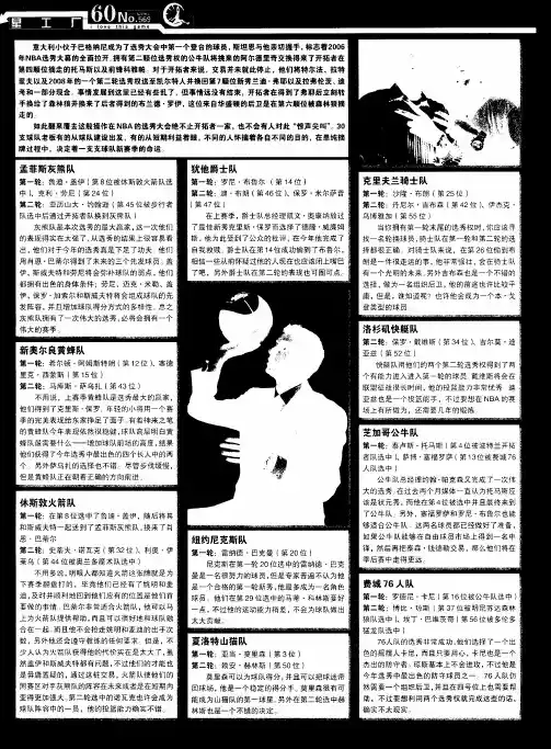星名单上的人——2006NBA选秀大会手册