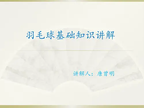 羽毛球基础知识讲解