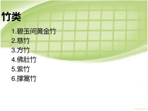 园林竹类简单讲解