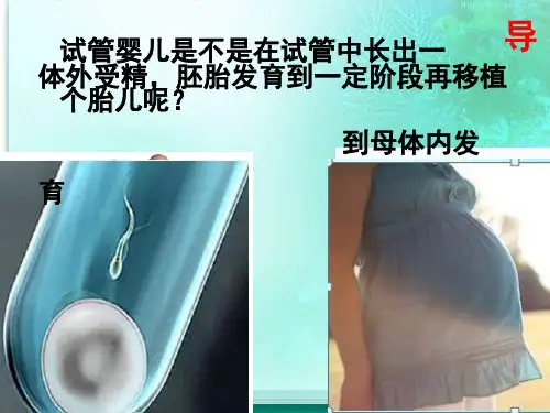 人教版高中生物选修3专题三胚胎工程的应用及前景 (共31张PPT)