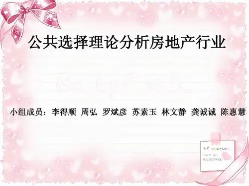 公共选择理论分析房地产行业