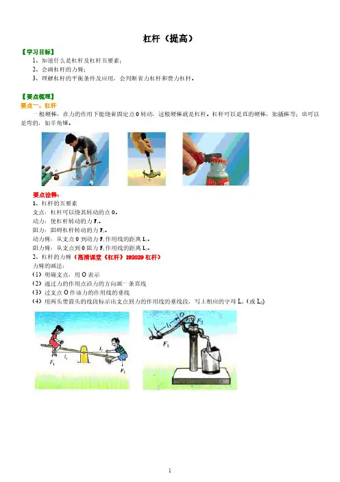 杠杆(提高) 知识讲解
