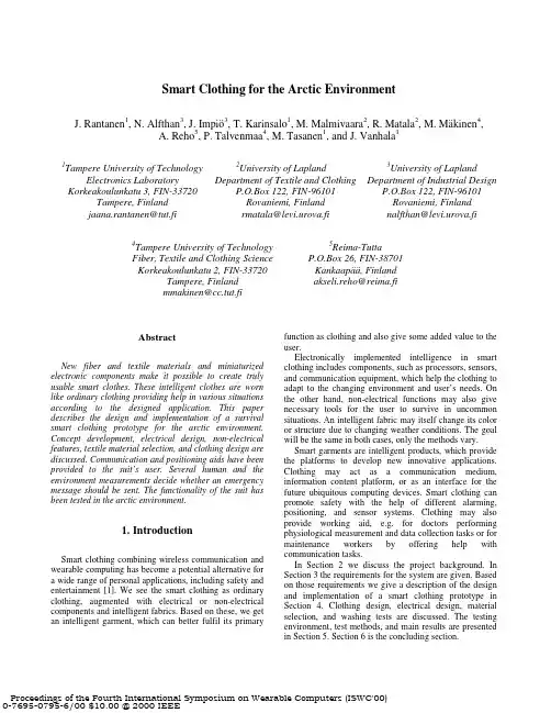 Smart Clothing for the Arctic Environment