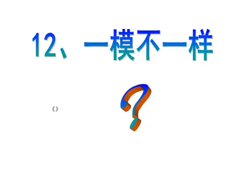 四年级美术上册一模不一样湘美版