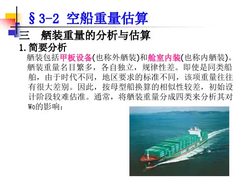 它属于空船重量的一部分
