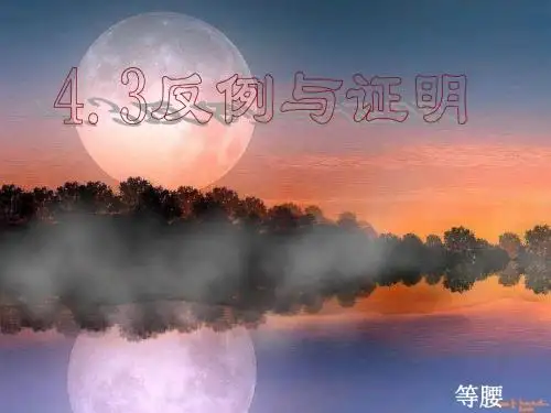 反例与证明[下学期]--浙教版1-