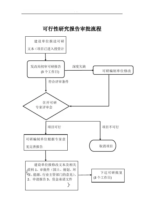 可行性研究报告审批流程