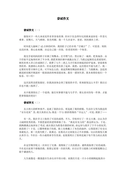 尝试作文