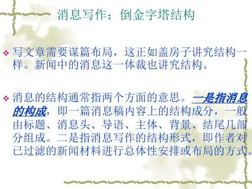 消息写作 倒金字塔结构