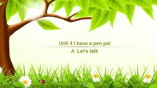 新版人教版六年级英语上册 Unit 4 A Let's talk 课件