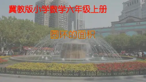 冀教版六年级上册数学 4.6 圆环的面积