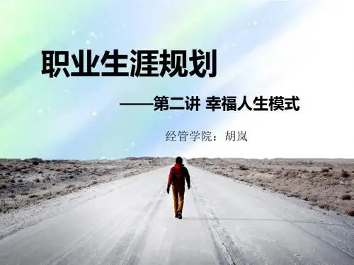 职业生涯规划课程 PPT