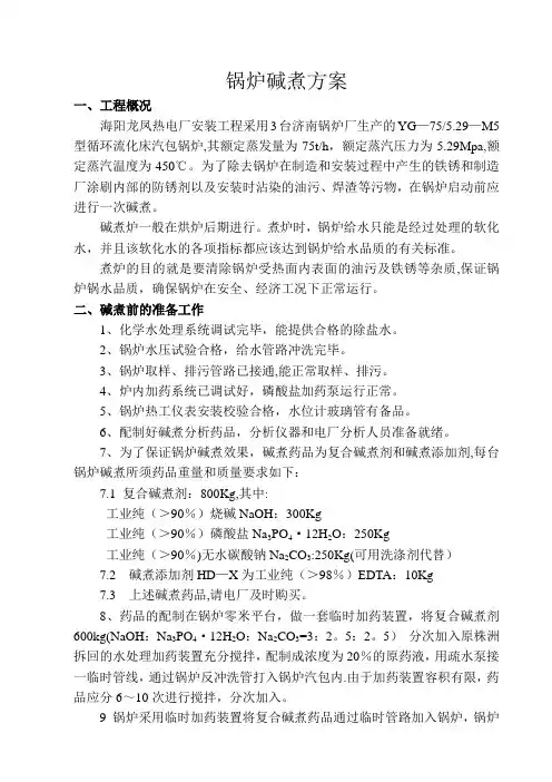 碱煮炉方案