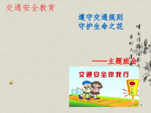 遵守交通规则守护生命之花-交通安全主题班会