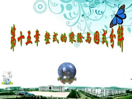 第十四章整式的乘法与因式分解复习课