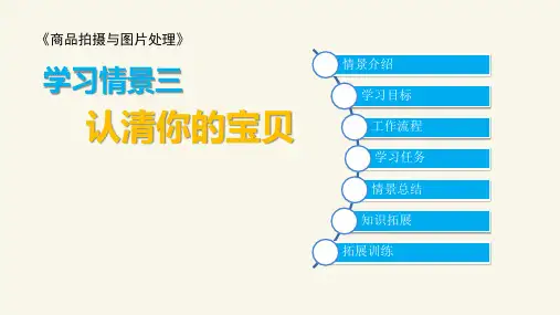 学习情景三认清你的宝贝《商品拍摄与图片处理》