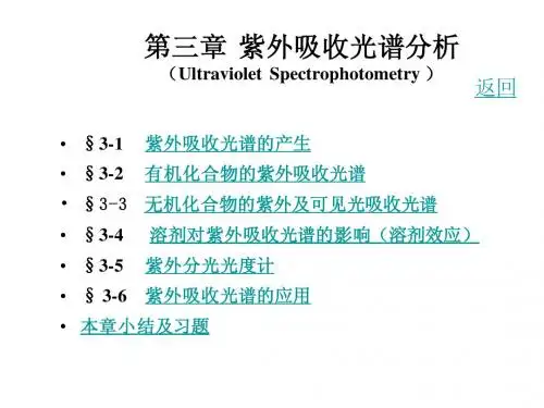 紫外吸收光谱分析